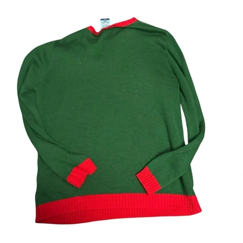 Festive Green and Red Crewneck Sweater